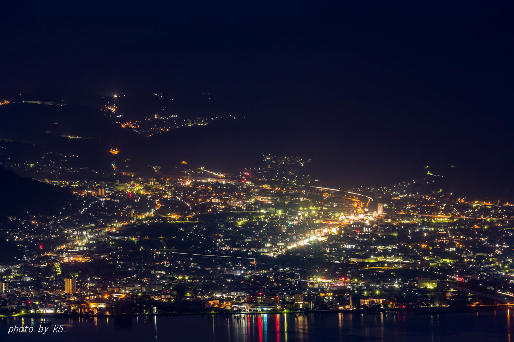 高ボッチ高原から望む諏訪夜景2