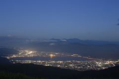 高ボッチ高原夕景～諏訪湖の宝石