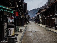 雨の奈良井宿