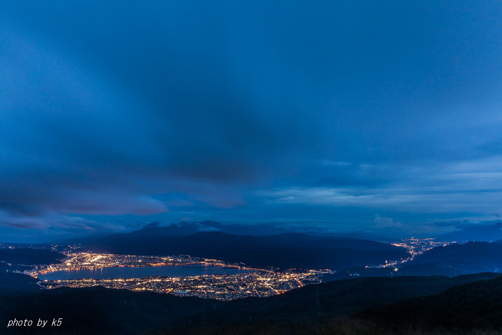 諏訪湖夜景