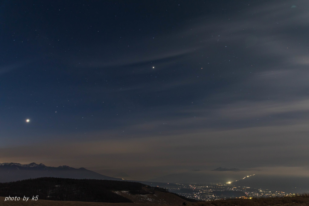 月夜の高原