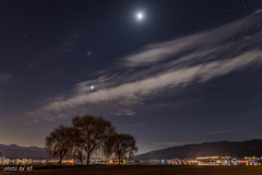 諏訪湖の夜