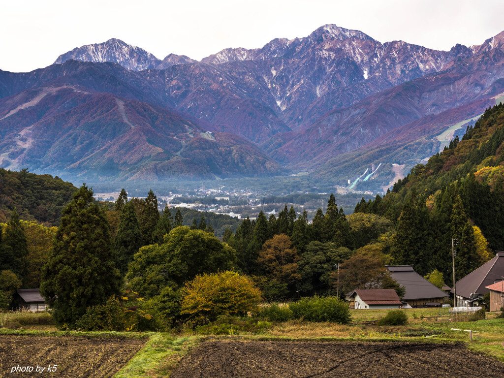 白馬村青鬼（あおに）の紅葉