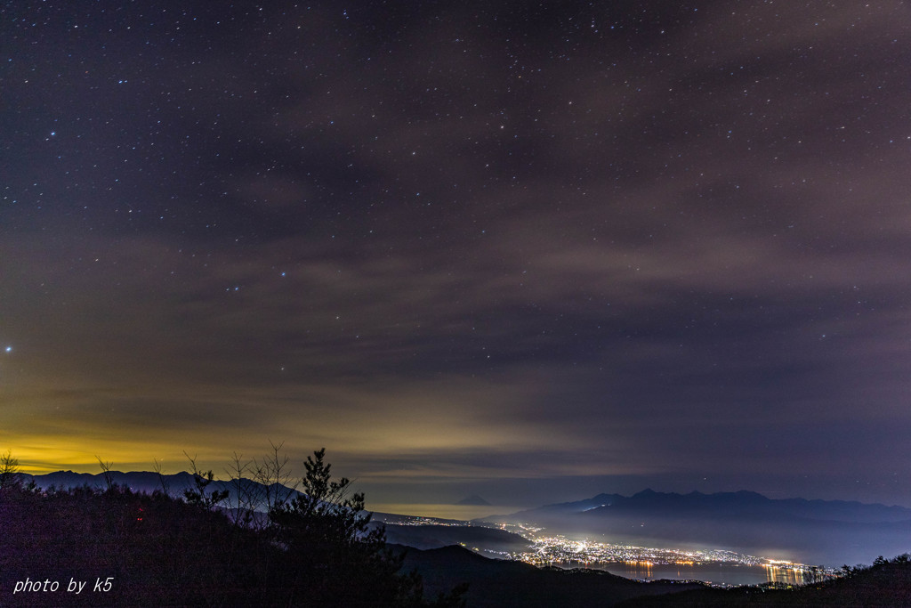 高ボッチview2018.11.21 未明の高原