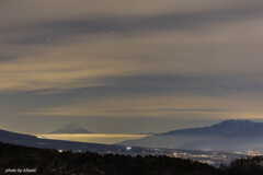 霧ケ峰高原から望む富士山