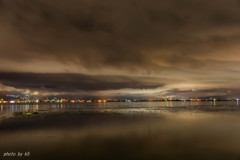諏訪湖の夜明け2