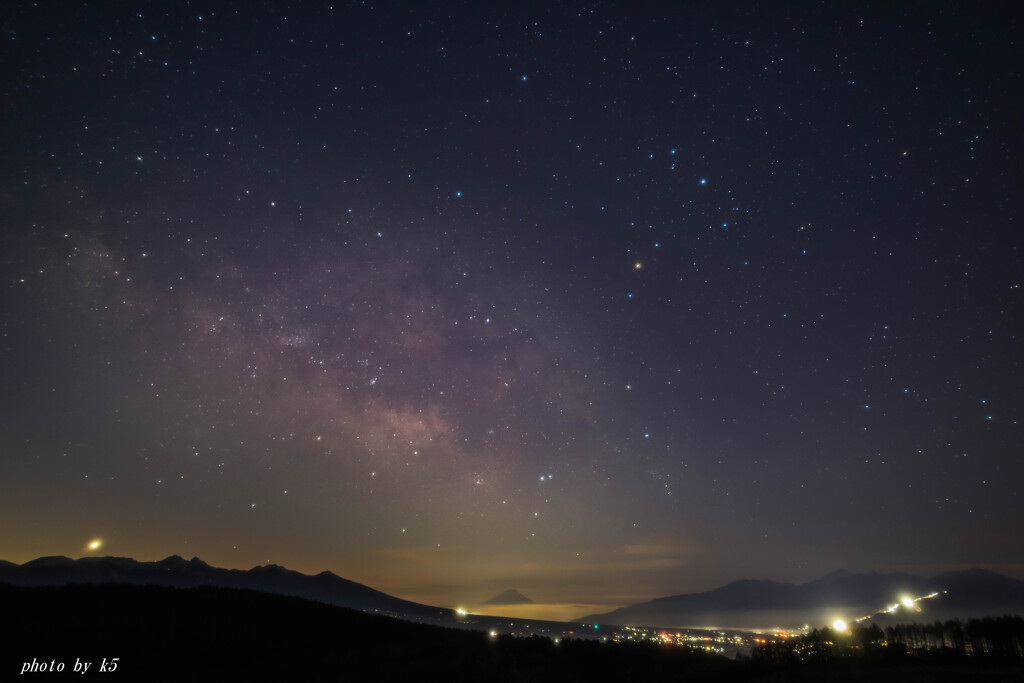 明けの明星＆天の川
