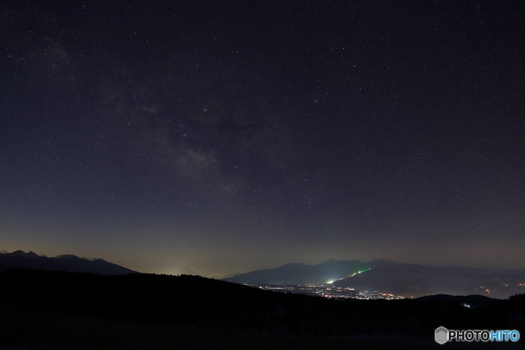 霧ケ峰夜景～天の川