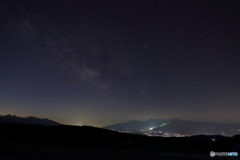 霧ケ峰夜景～天の川