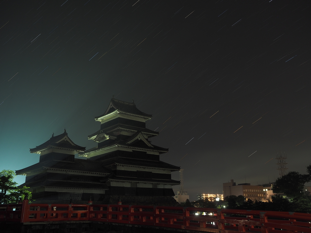 松本城夜景1