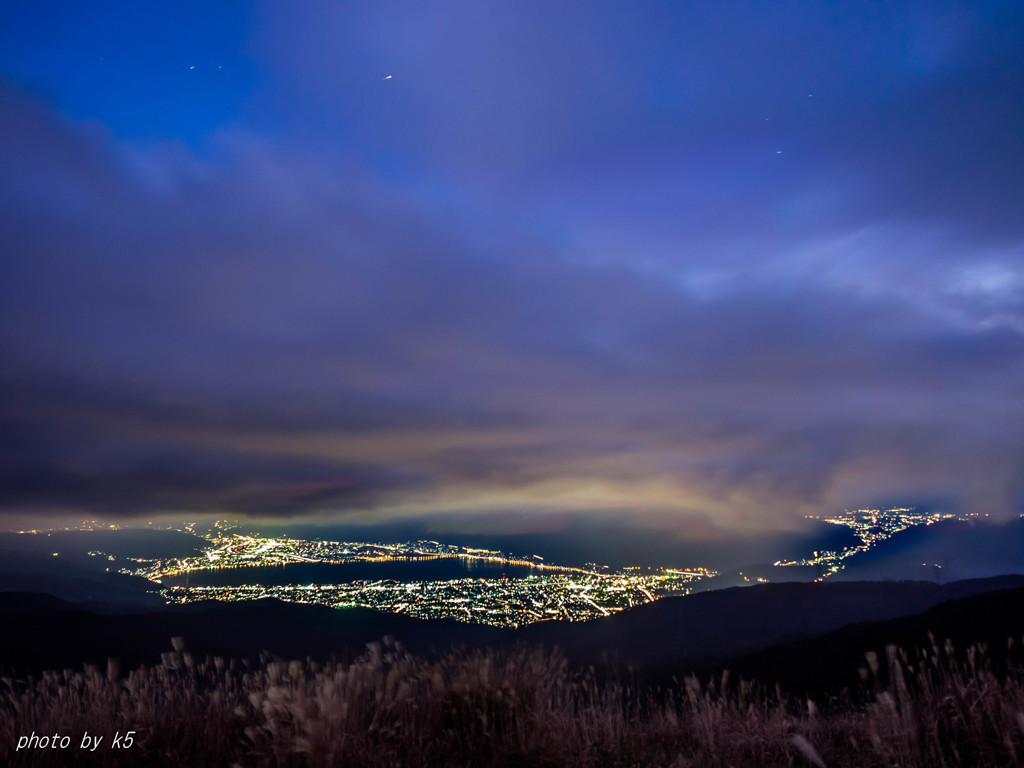 諏訪湖夜景