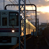 Setting sun & KEIO 