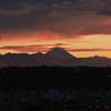 夕陽に富士！！