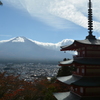 新倉山浅間神社より望む富士の山！！