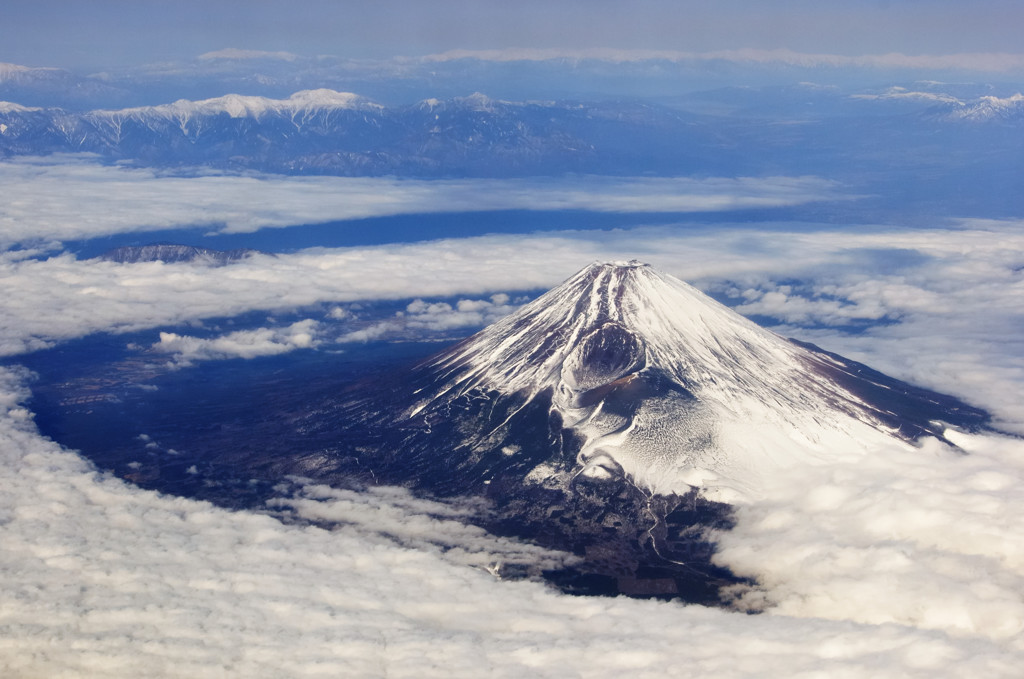 南の島へ向かう機上から。