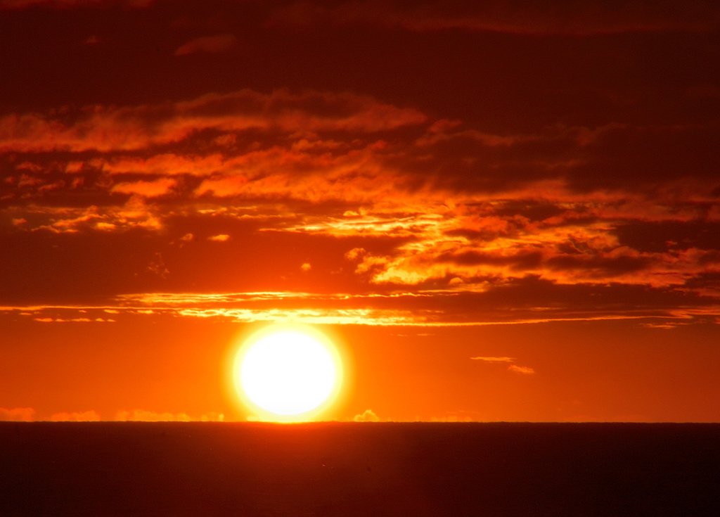 日本最果ての夕陽