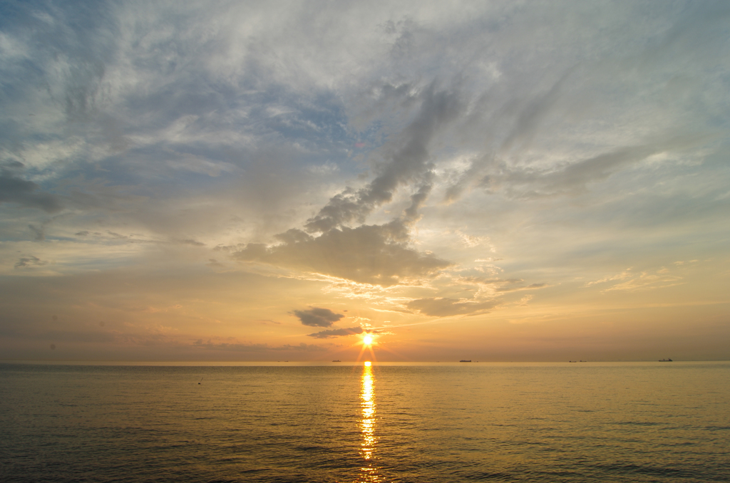 淡路島の夕日