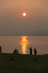 宍道湖の夕日