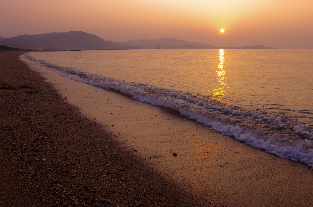 慶野松原の夕日