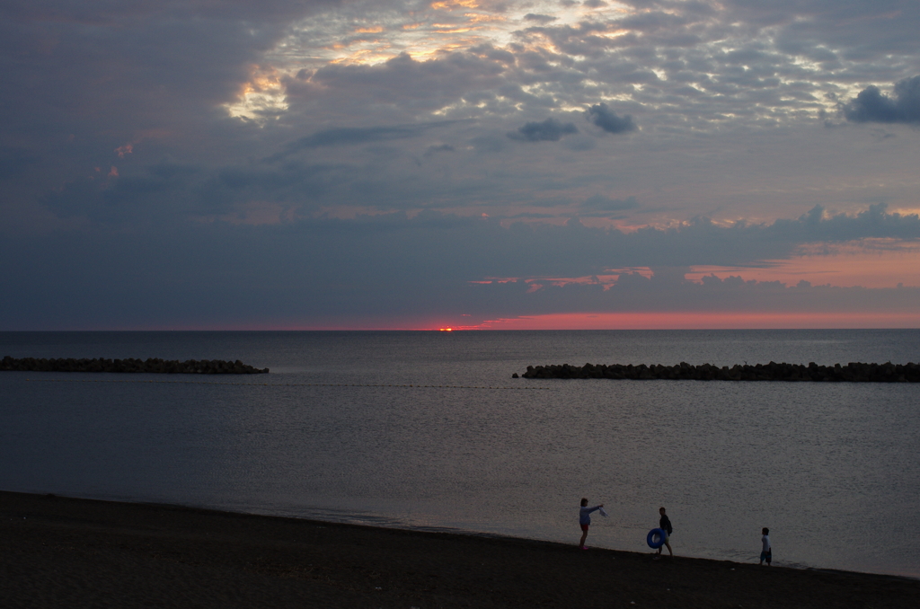 越後の夕焼け