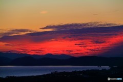猪苗代湖夕景