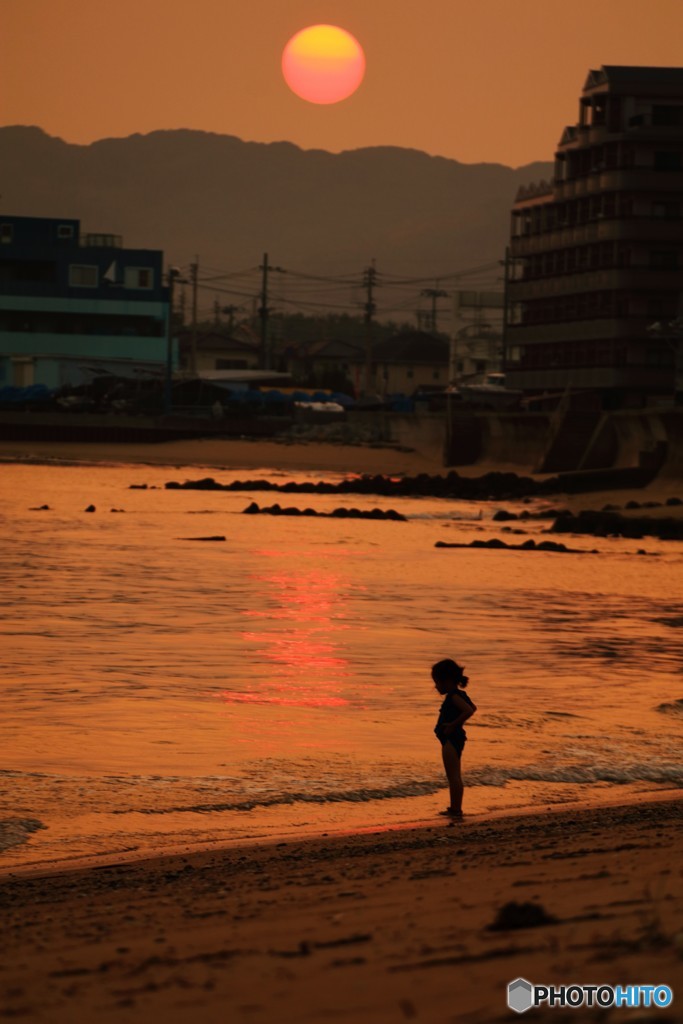 夕日