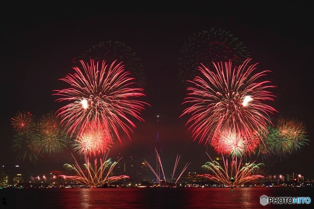 百道浜。花火大会2.