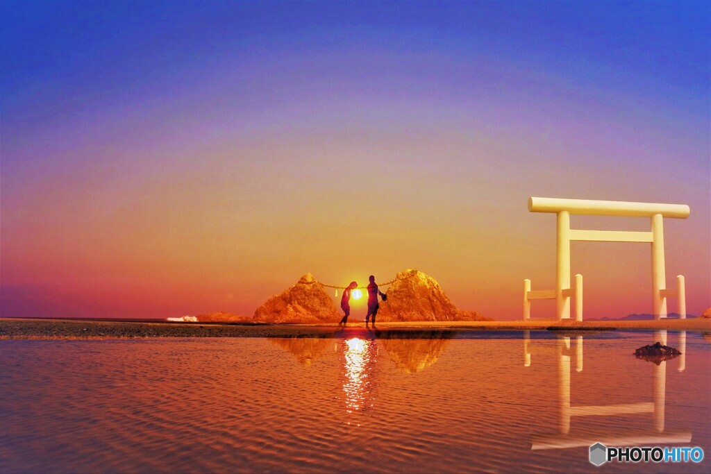二見ヶ浦夕景