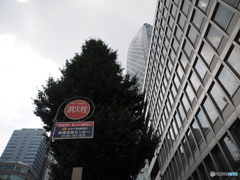 曇天の西口