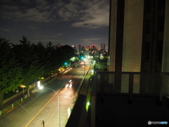 普門館越しの東京夜景