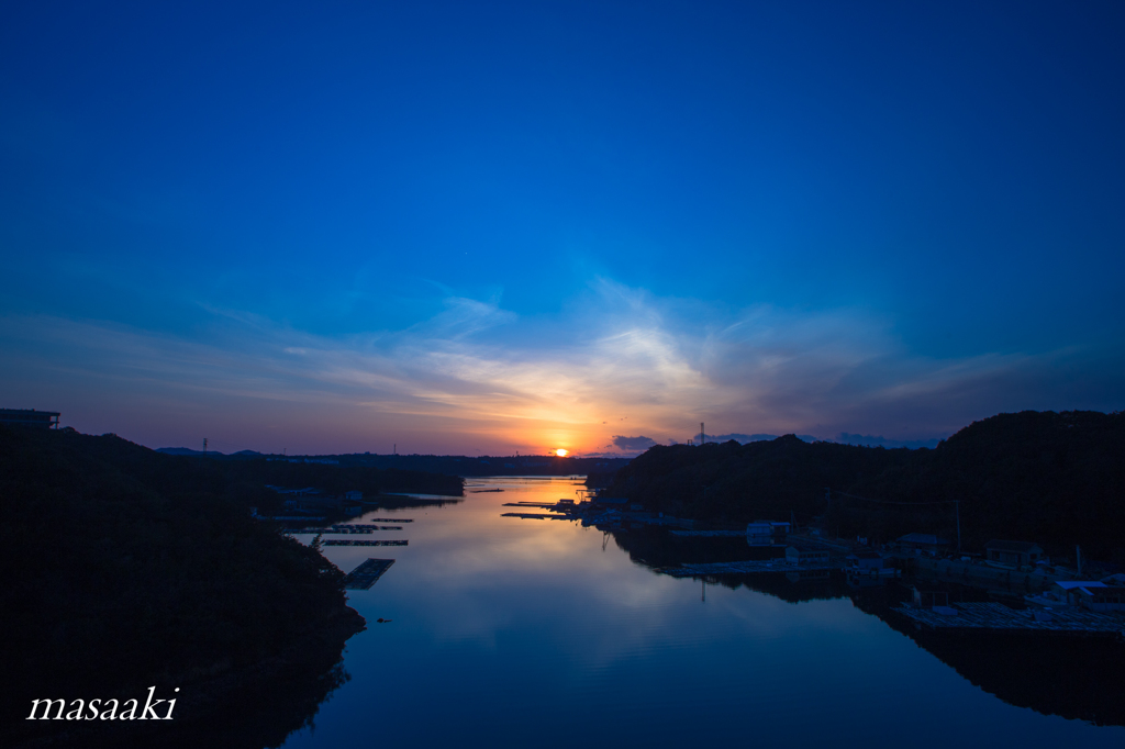 賢島大橋の夕日