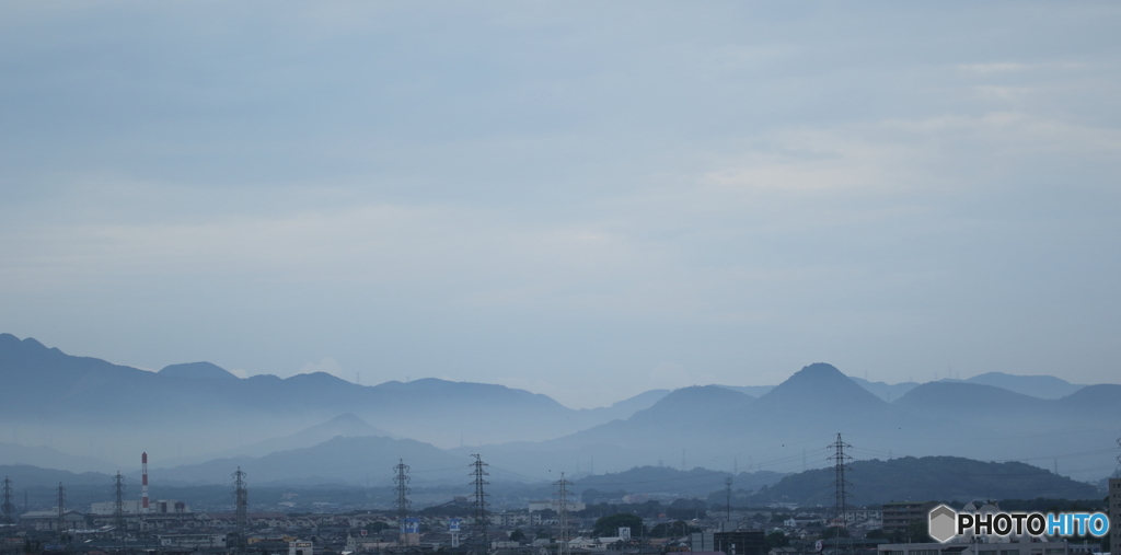 ベランダから夕方の空