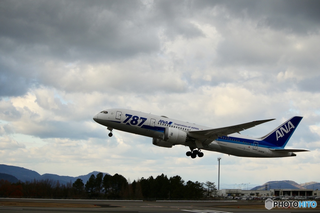 ７８７離陸