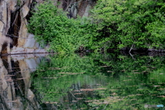 由良石採掘跡の池