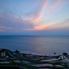 白米千枚田　夕景