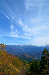 秋晴れの白山