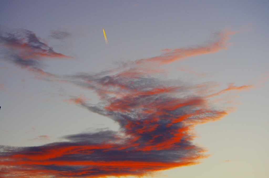 小さな飛行機雲