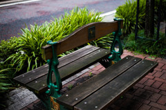 馬車道のベンチ