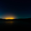 深夜狭山湖と福生の光