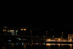 夏の夜の安房大橋