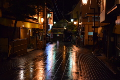 雨の渋温泉