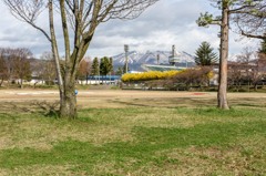 飯綱山のある風景