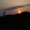 灯台と夕陽