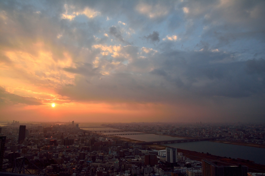 大阪夕景