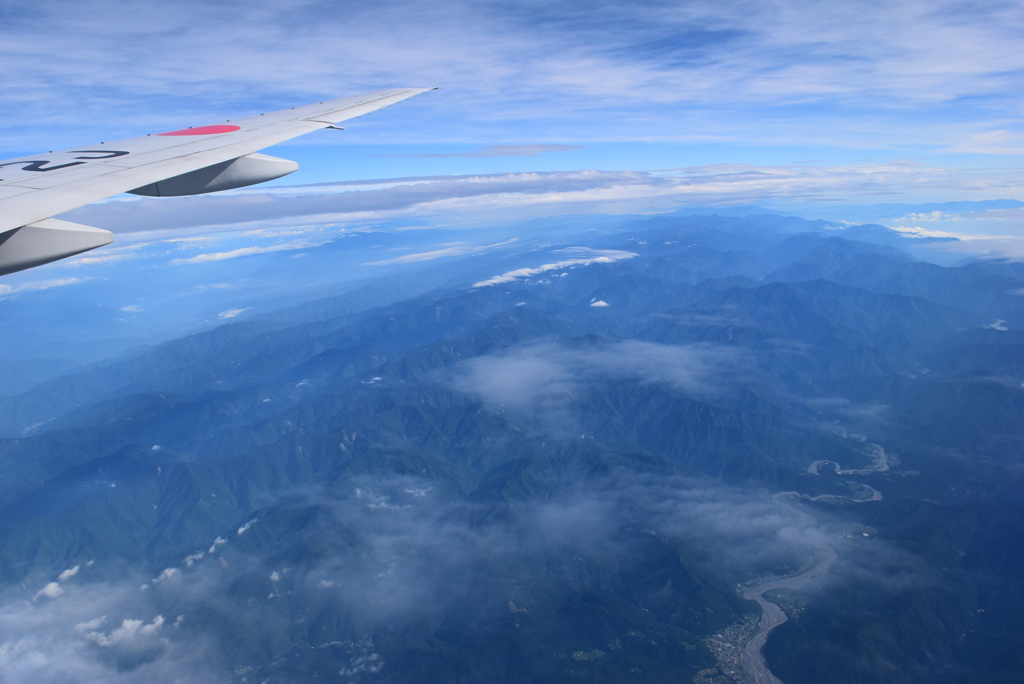 飛行機から観た山々