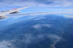 飛行機から観た山々