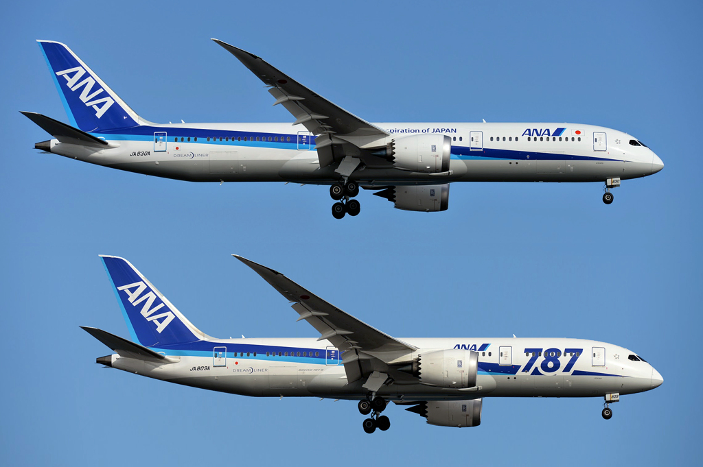 ボーイング787比較画像