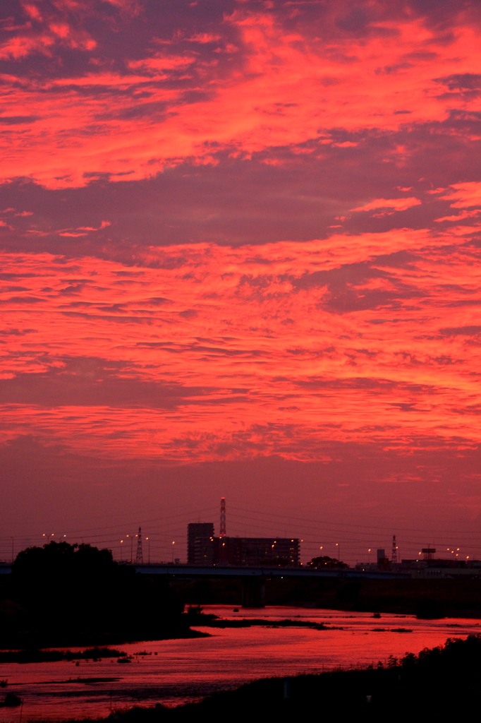 大和川夕景
