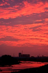 大和川夕景