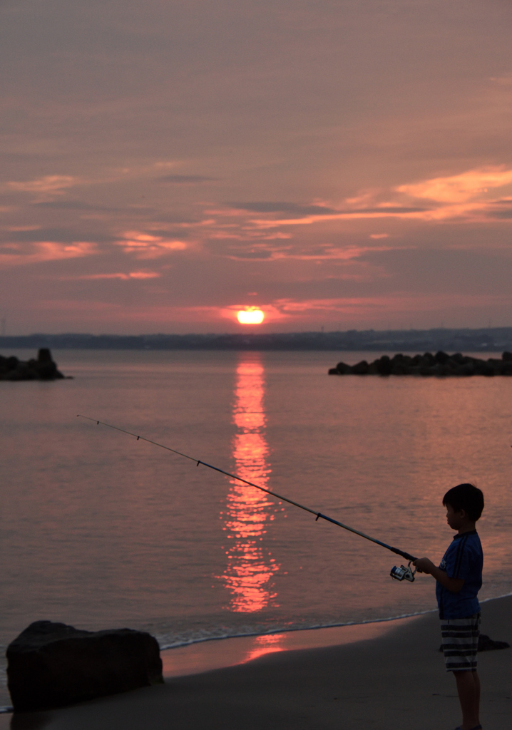 小さな釣り人